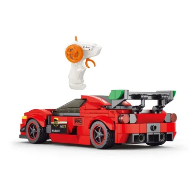 Stavebnica Auto červené RC na diaľkové ovládanie 279dielikov