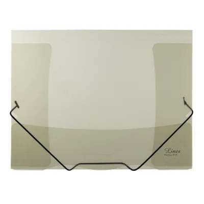 Odkladacie mapy A4 s gumou PP 253 priehľadné dymové