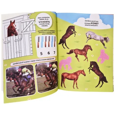 Dobrodružstvo s koňmi aktivity s nálepkami