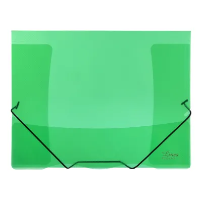 Odkladacie mapy A4 s gumou PP 253 priehľadné zelené