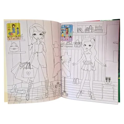 Maľovanka s nálepkami-Top Girls