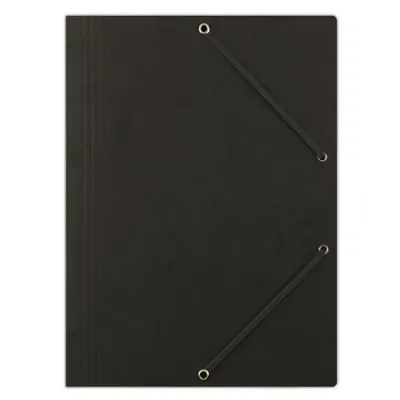 Odkladacie mapy A4 s gumičkou prešpán 253 čierne