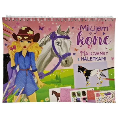 Milujem kone maľovánky s nálepkami