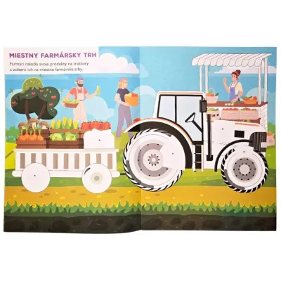 Mocné traktory omaľovánky so samolepkami