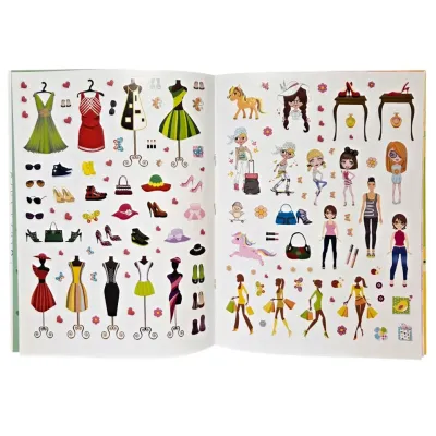 Móda je náš životný štýl omaľovánky s nálepkami