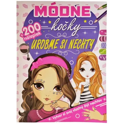 Módne kočky Urobme si nechty aktivity s 200+ nálepkami