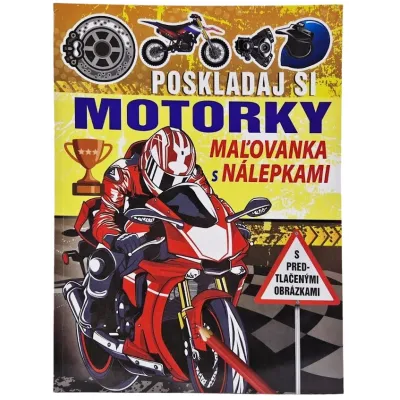 Poskladaj si motorky maľovánka s nálepkami