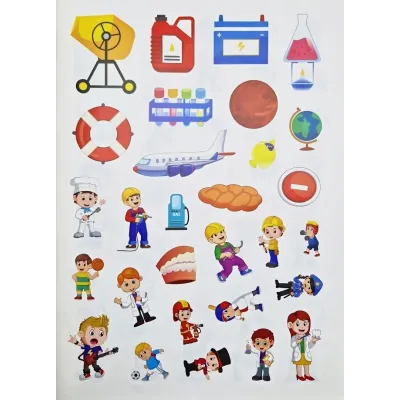 Povolania-maľovanka s nálepkami