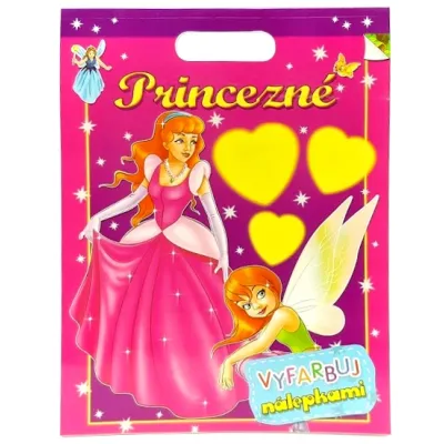 Princezné vyfarbuj nálepkami