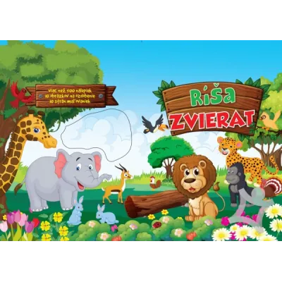 Ríša zvierat Omaľovánka s nálepkami