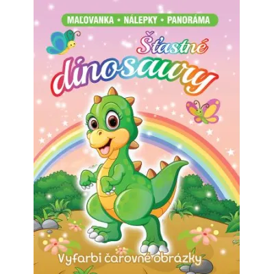 Šťastné dinosaury omaľovánka