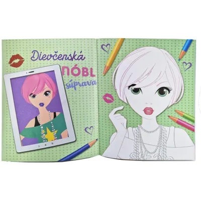 Top Princess omaľovánka s nálepkami