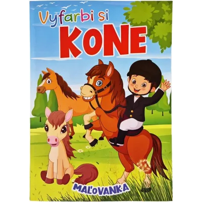 Vyfarbi si kone omaľovánka