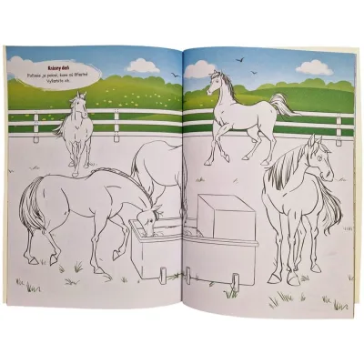 Vyfarbi si kone omaľovánka
