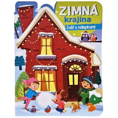 Zimná krajina zošit s nálepkami