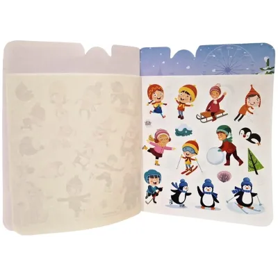 Zimná krajina zošit s nálepkami