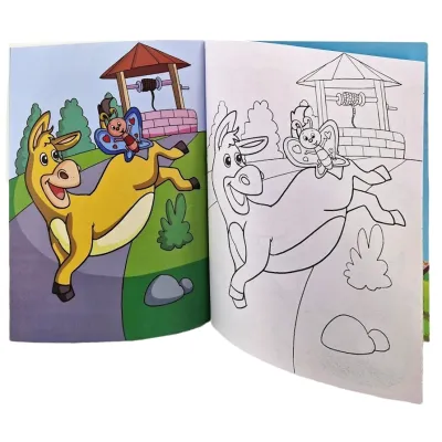 Zvieracia farma omaľovánka s nálepkami