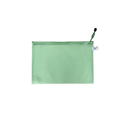 Obal PP sieťovaný so zipsom A5 zelený