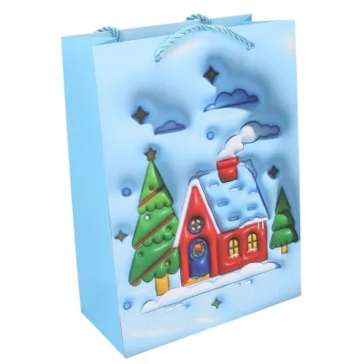 Vianočná darčeková taška 26x32x10cm - náhodná