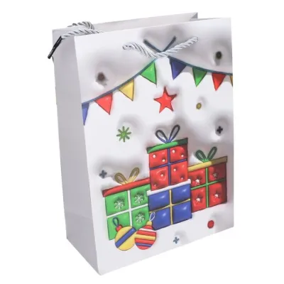 Vianočná darčeková taška 26x32x10cm - náhodná