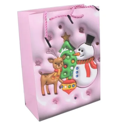 Vianočná darčeková taška 26x32x10cm - náhodná