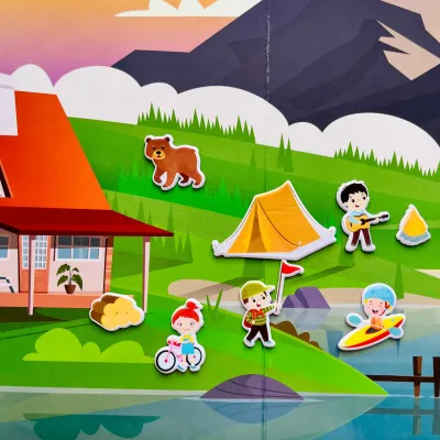 Malý cestovateľ s 3D nálepkami