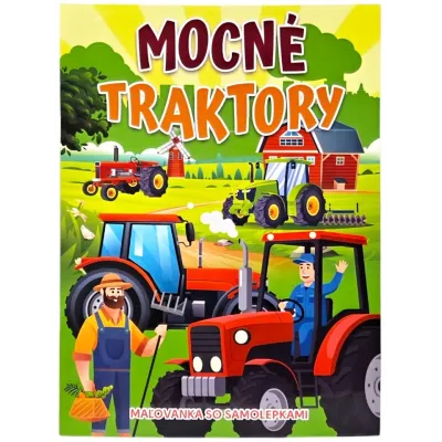 Mocné traktory omaľovánky so samolepkami