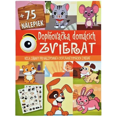 Doplňovačka domácich zvierat s omaľovánkami +75 nálepiek