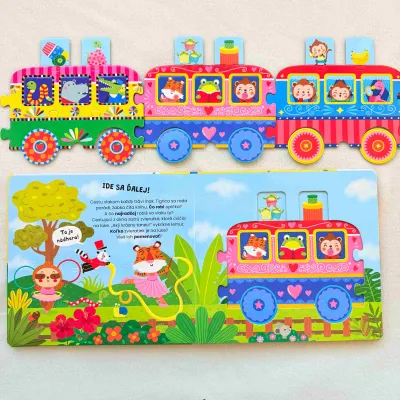 Puzzle vláčik Výletníček: Ide sa do lunaparku