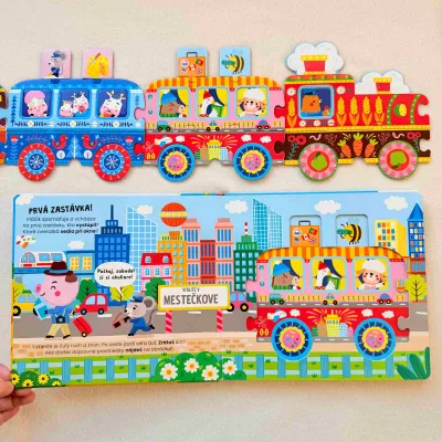 Puzzle vláčik Výletníček: Ide sa na dovolenku
