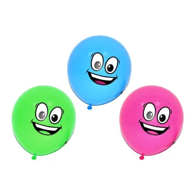 Balón nafukovací 30cm,10ks,smajlík