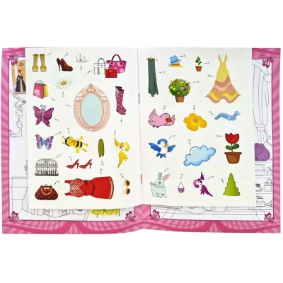 Malé princezné Zara a jej kamarátky maľovánka s nálepkami