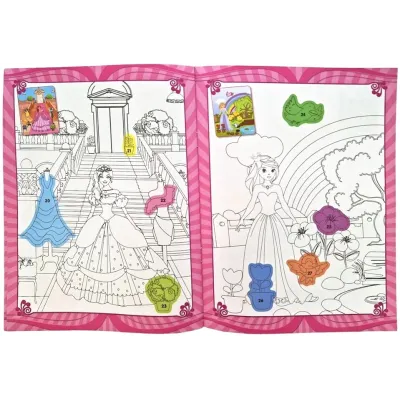 Malé princezné Zara a jej kamarátky maľovánka s nálepkami