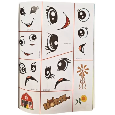 Doplňovačka koní s omaľovánkami +75 nálepiek