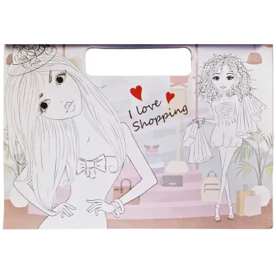 Krásna móda omaľovanka s nálepkami