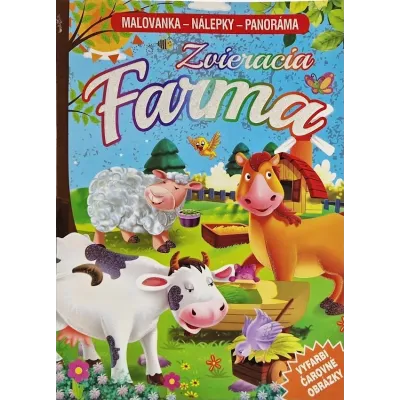 Zvieracia farma omaľovánka s nálepkami