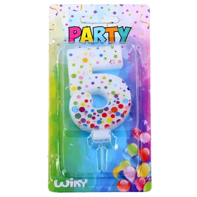 Tortová sviečka s bodkami č.5