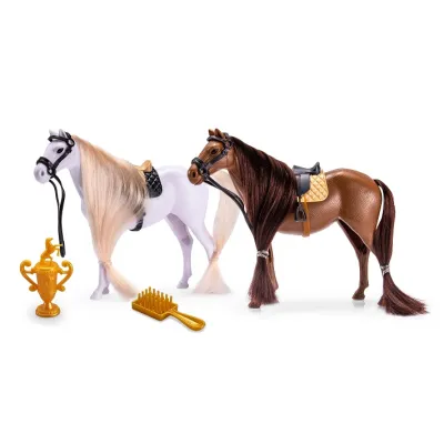 Kôň s príslušenstvom 16cm  - biela