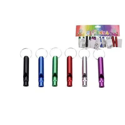 Kľúčenka píšťaľka farebná 8cm