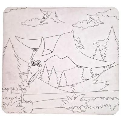 Puzzle s omaľovánkami Dino 2v1