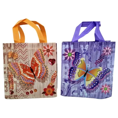 Darčeková taška netkaná textília 24cm - modrá