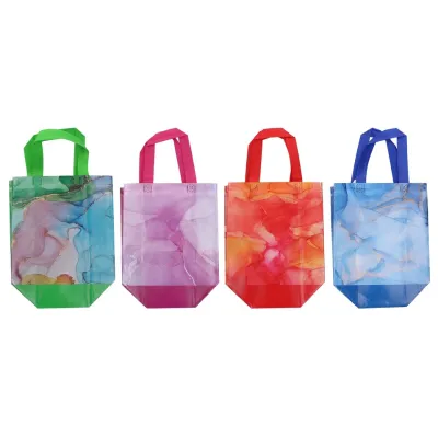 Darčeková taška netkaná textília 24cm - modrá