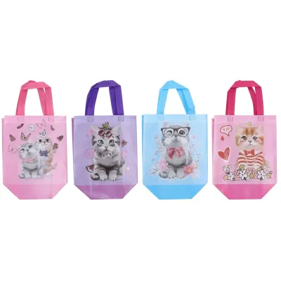 Darčeková taška netkaná textília 24cm - modrá