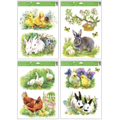 Veľkonočná fólia na okno 4druhy