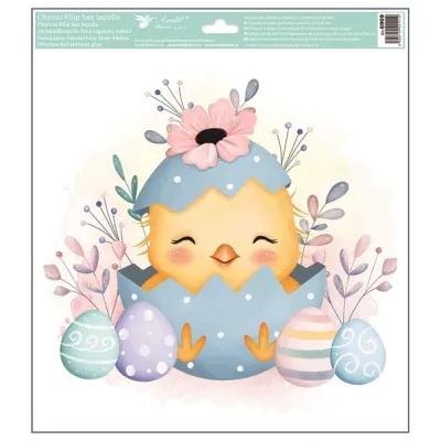 Veľkonočná fólia na okno s glitrami 4druhy