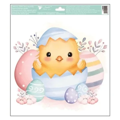 Veľkonočná fólia na okno s glitrami 4druhy