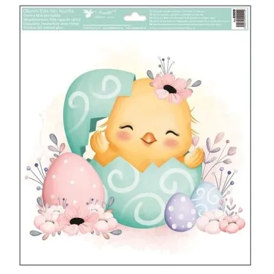 Veľkonočná fólia na okno s glitrami 4druhy