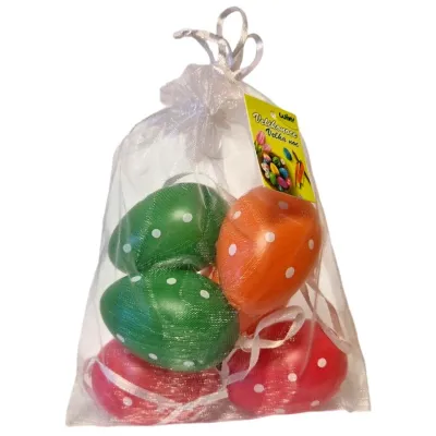 Veľkonočné vajíčka plastové 4x6cm/6ks