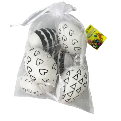 Veľkonočné vajíčka plastové 6cm/6ks