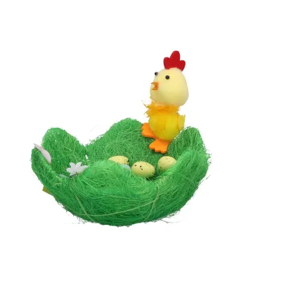 Veľkonočný košík zelený 19x8cm